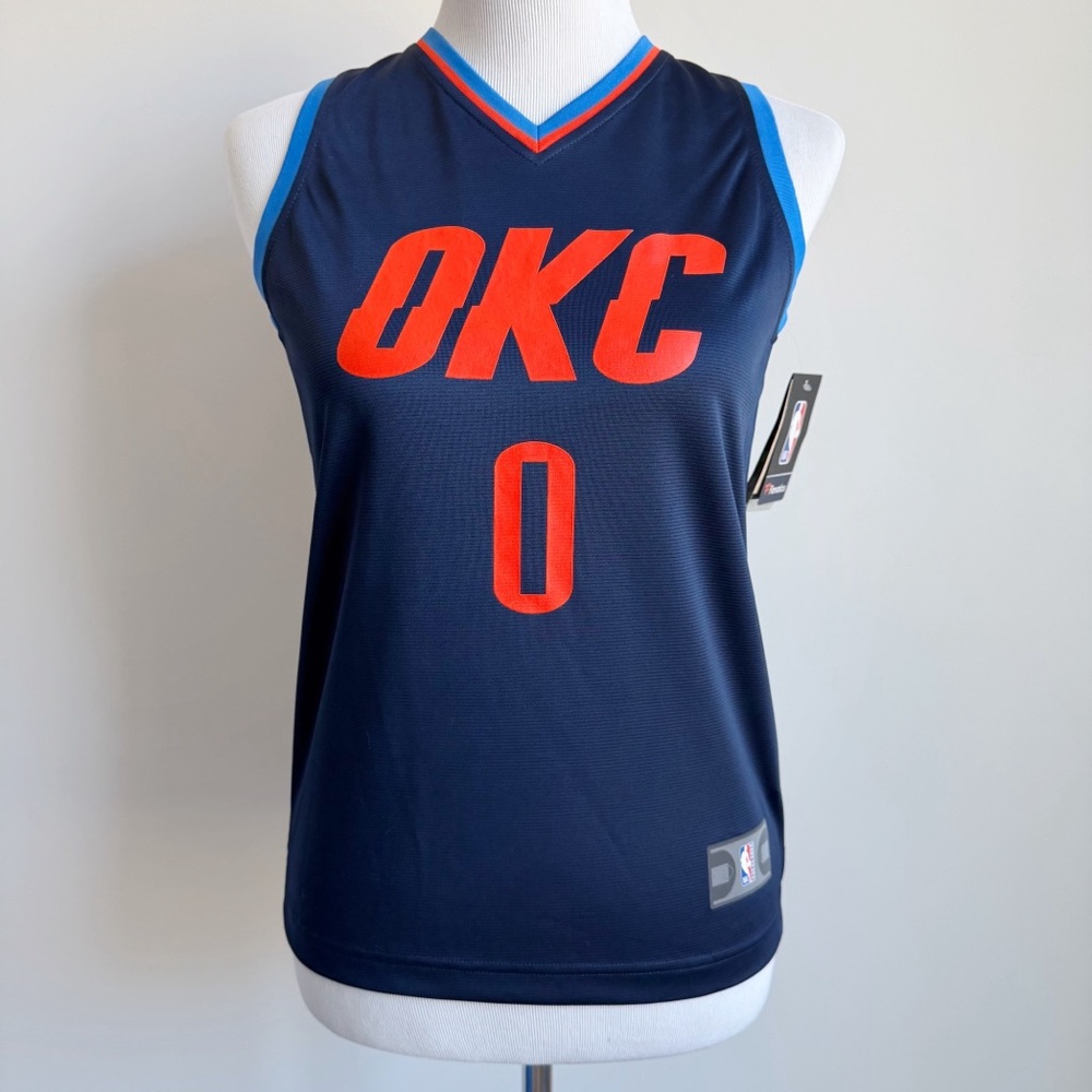 OKC Oklahoma City Thunder Russell Westbrook Basketball Jersey Kids Size Medium